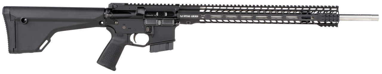 Stag Arms Stag 15 Super Varminter 6.8mm Remington SPC II 20.77", Black Hard Coat Anodized Fixed Magpul Stock, 10 rd