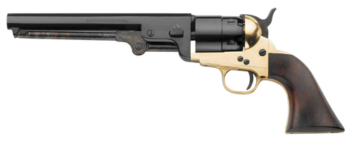 Pietta 1851 Navy 44 Cal, Blued Barrel, Brass Frame, Walnut Grip, 6rd - Old West | The Gun Shop