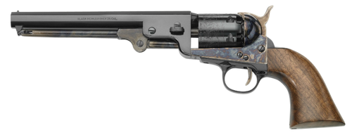 Pietta 1851 Navy London 36 Cal, Blued Barrel, Case Hardened Frame, Walnut Grip, 6rd - Old West | The Gun Shop