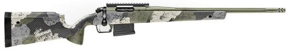 Springfield Model 2020 Waypoint 6MM Creedmoor, 20" Fluted Stainless Barrel, SA Radial Brake, Green, Mil-Spec Green Cerakote, Evergreen Camo Carbon Fiber Stock M-LOK, TriggerTech Adj Trigger, AICS 5rd Mag