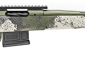 Springfield Model 2020 Waypoint 6MM Creedmoor, 20" Fluted Stainless Barrel, SA Radial Brake, Green, Mil-Spec Green Cerakote, Evergreen Camo Adj Carbon Fiber Stock M-LOK, TriggerTech Adj Trigger, AICS 5rd Mag