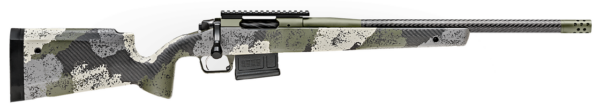 Springfield Model 2020 Waypoint 6MM Creedmoor, 20" Carbon Fiber Barrel, SA Radial Brake, Green, Mil-Spec Green Cerakote, Evergreen Camo Carbon Fiber Stock M-LOK, TriggerTech Adj Trigger, AICS 5rd Mag
