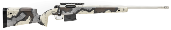 Springfield Model 2020 Waypoint 6.5MM Creedmoor, 22" Fluted Stainless Barrel, SA Radial Brake, Tan, Desert Verde Cerakote, Ridgeline Camo Carbon Fiber Stock M-LOK, TriggerTech Adj Trigger, AICS 5rd Mag