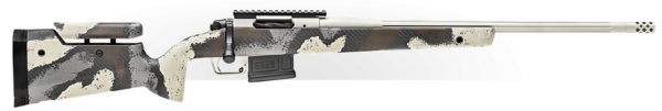 Springfield Model 2020 Waypoint 6.5MM Creedmoor, 22" Fluted Stainless Barrel, SA Radial Brake, Tan, Desert Verde Cerakote, Ridgeline Camo Adj Carbon Fiber Stock M-LOK, TriggerTech Adj Trigger, AICS 5rd Mag