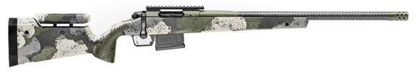 Springfield Model 2020 Waypoint 6.5MM Creedmoor, 22" Carbon Fiber Barrel, SA Radial Brake, Green, Mil-Spec Green Cerakote, Evergreen Camo Adj Carbon Fiber Stock M-LOK, TriggerTech Adj Trigger, AICS 5rd Mag