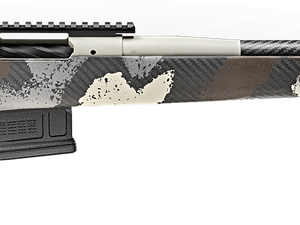 Springfield Model 2020 Waypoint 6.5MM Creedmoor, 22" Carbon Fiber Barrel, SA Radial Brake, Tan, Desert Verde Cerakote, Ridgeline Camo Adj Carbon Fiber Stock M-LOK, TriggerTech Adj Trigger, AICS 5rd Mag