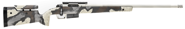 Springfield Model 2020 Waypoint 6.5 PRC, 24" Fluted Stainless Barrel, SA Radial Brake, Tan, Desert Verde Cerakote, Ridgeline Camo Adj Carbon Fiber Stock M-LOK, TriggerTech Adj Trigger, AICS 3rd Mag