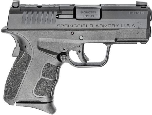 Springfieldngfield, XDS-Mod.2 OSP (Optical Sight Pistol), Semi-automatic, Striker Fired, Sub-Compact, 9mm, 3.3" Barrel, Black Color, Polymer Frame, Optics Ready, 3 Dot Sights, 9Rd, 2 Magazines, 1-7Rd, 1-9Rd