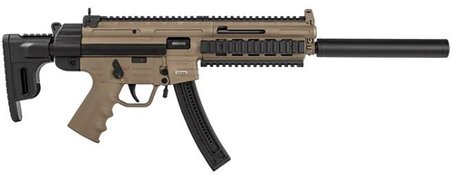 GSG-16 22 LR, 16.25" Barrel, Collapsible Stock, Faux Suppressor, FDE, 10rd - ATI American Tactical Imports | The Gun Shop