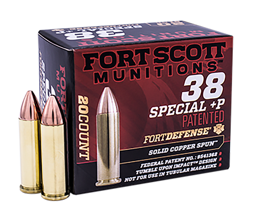 Fort Scott Self Defense 38 Special +P, 81gr, Solid Copper Spun, 20rd Box - Ammo | The Gun Shop