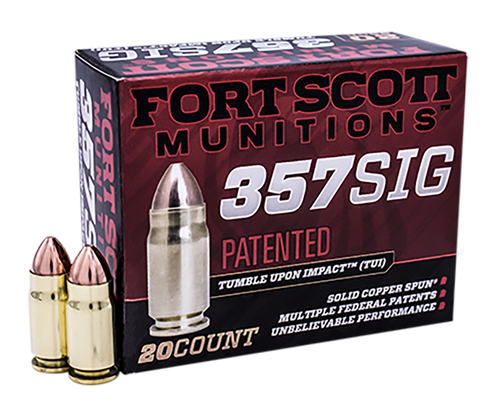Fort Scott Self Defense 357 Sig, 95gr, Solid Copper Spun, 20rd Box - Ammo | The Gun Shop