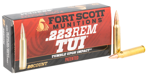 Fort Scott Munitions TUI 223 Remington, 55gr, Solid Copper Spun, 20rd Box - Ammo | The Gun Shop