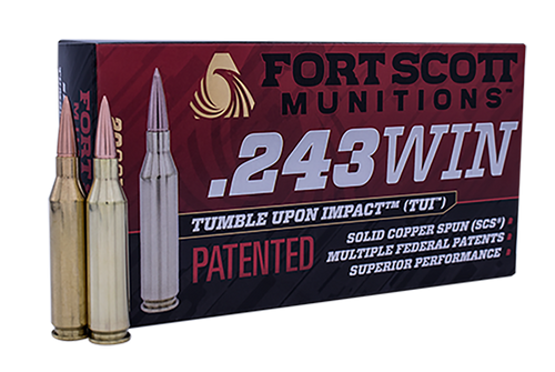 Fort Scott TUI 243 Win, 80gr, Solid Copper Spun, 20rd Box - Ammo | The Gun Shop