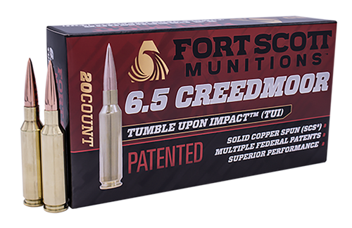 Fort Scott TUI 6.5 Creedmoor, 123gr, Solid Copper Spun, 20rd Box - Ammo | The Gun Shop
