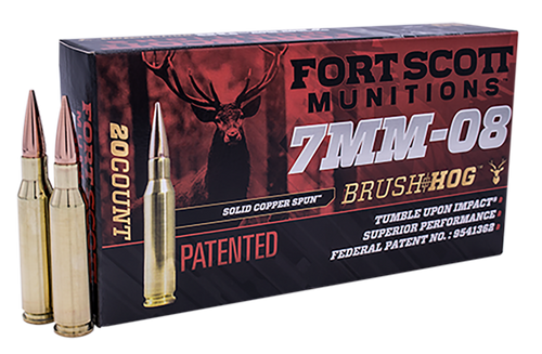 Fort Scott 7mm-08 Remington, 120gr, Solid Copper Spun, 20rd Box - Ammo | The Gun Shop