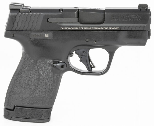 Smith & Wesson, Shield Plus, Striker Fired, Micro Compact, 9mm, 3.1" Barrel, Polymer Frame, No Thumb Safety, Tritium Night Sights, Flat Face Trigger, 3 Mags, 1-10Rd 2-13Rd, Black