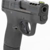 Smith & Wesson, Shield Plus, Performance Center, Striker Fired, Micro Compact, 9mm, 3.1" Ported Barrel, Polymer Frame, Thumb Safety, Fiber Optic, Flat Face Trigger, 2 Mags, 1-10Rd 1-13Rd, Black