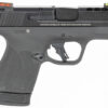 Smith & Wesson, Shield Plus, Performance Center, Includes EDC Kit - Oasis Liner Lock Folding Knife & Delta Force CS LED Flashlight, Striker Fired, Micro Compact, 9mm, 3.1" Ported Barrel, Polymer Frame, Thumb Safety, Fiber Optic Sights, Flat Face Trig