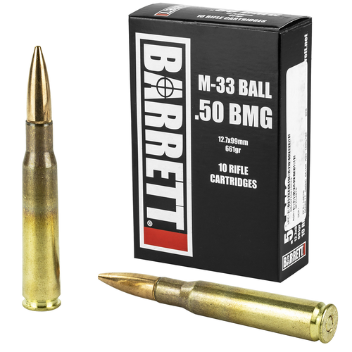 Barrett 50 BMG Ammo, 661gr, Full Metal Jacket, 10rd Box - Ammo | The Gun Shop