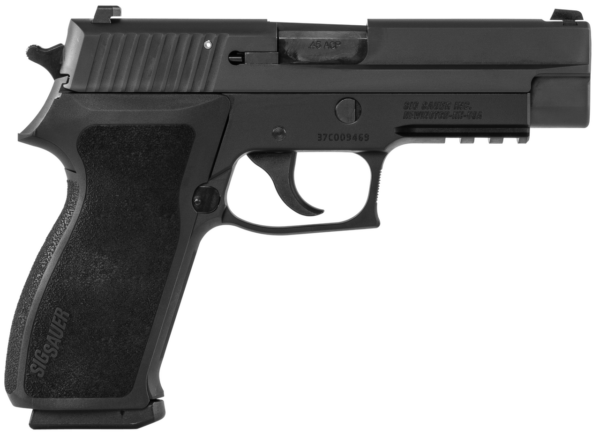 Sig P220 45ACP 4.4 Alloy Frame Stainless Steel Slide Black Nitron finish Contrast Sights Tac Rail