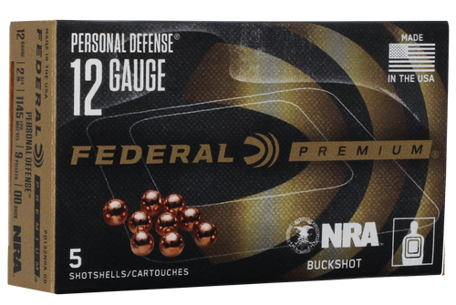 Federal Premium 12 Ga, 2.75", 9 Pellets, 00 Buck Shot, 5rd Box - Ammo | The Gun Shop