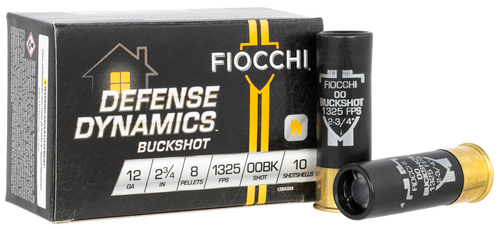 Fiocchi Defense Dynamics 12 Ga, 2.75", 8 Pellets, 00 Buck Shot, 10rd Box - Ammo | The Gun Shop