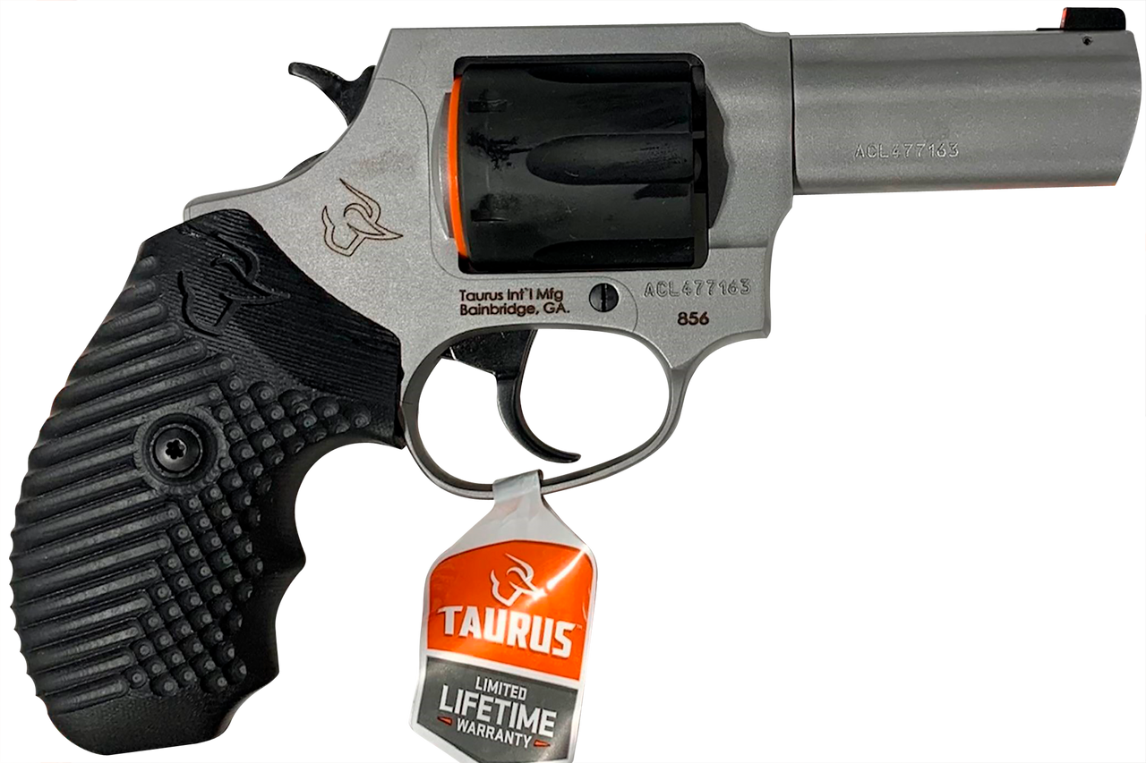 Taurus 856 Defender .38 Spl +P, 3" Stainless Barrel, Black Cylinder, Black VZ G10 Grip, 6rd - Concealed Carry Guns | The Gun Shop