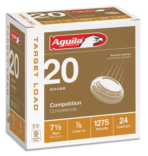 Aguila Target Load 20 Ga, 2.75", 7/8 oz, 7.5 Shot, 25rd Box - Aguila Ammunition | The Gun Shop