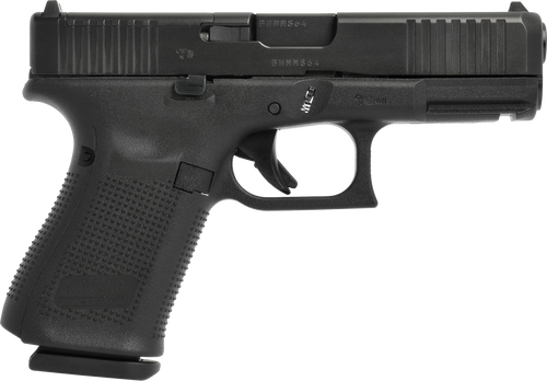 Glock G19 Gen 5 MOS 9mm, 4.02" Barrel, Black, Fixed Sights, 15rd - Concealed Carry Guns | The Gun Shop