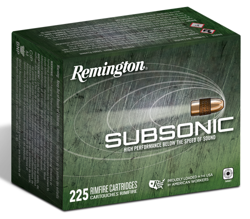 Remington Subsonic Rimfire 22 LR, 40gr, Hollow Point, 225rd Box - Ammo | The Gun Shop