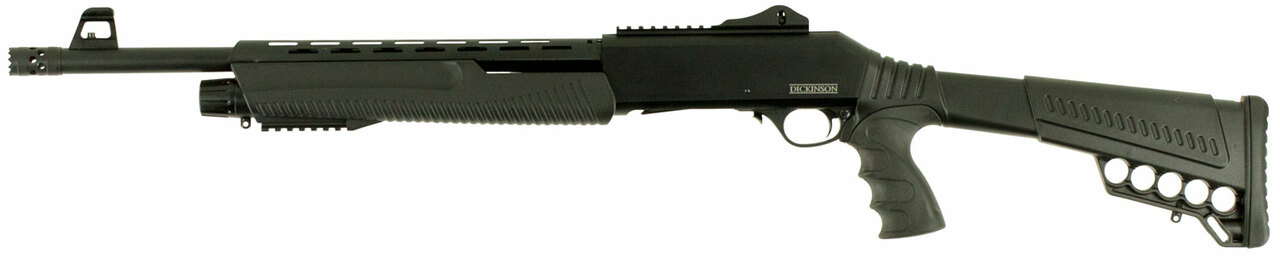 Dickinson Pump 12 Ga,18.5" Barrel, 3", Synthetic Black, 5rd