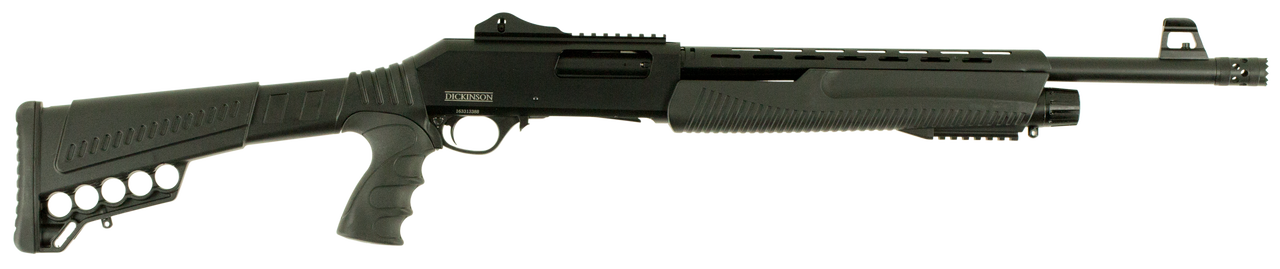 Dickinson Pump 12 Ga,18.5" Barrel, 3", Synthetic Black, 5rd