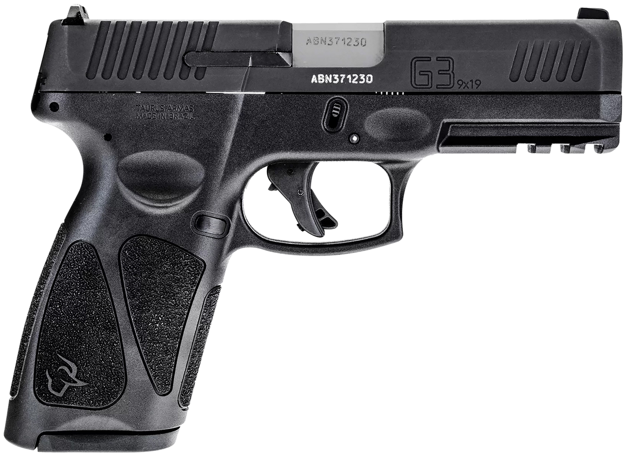 Taurus G3 Full Size 9mm, 4" Barrel, Matte Black, Fixed Front Sight, Drift-Adjustable Rear Sight, Serrated Ramp, Manual Safety, 2x17rd - Handguns Sale | The Gun Shop