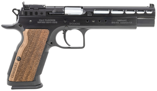 Tanfoglio IFG Gold Match 9mm, 6" Barrel, Black, Wood Grip, 16rd - 3 Gun Competition | The Gun Shop