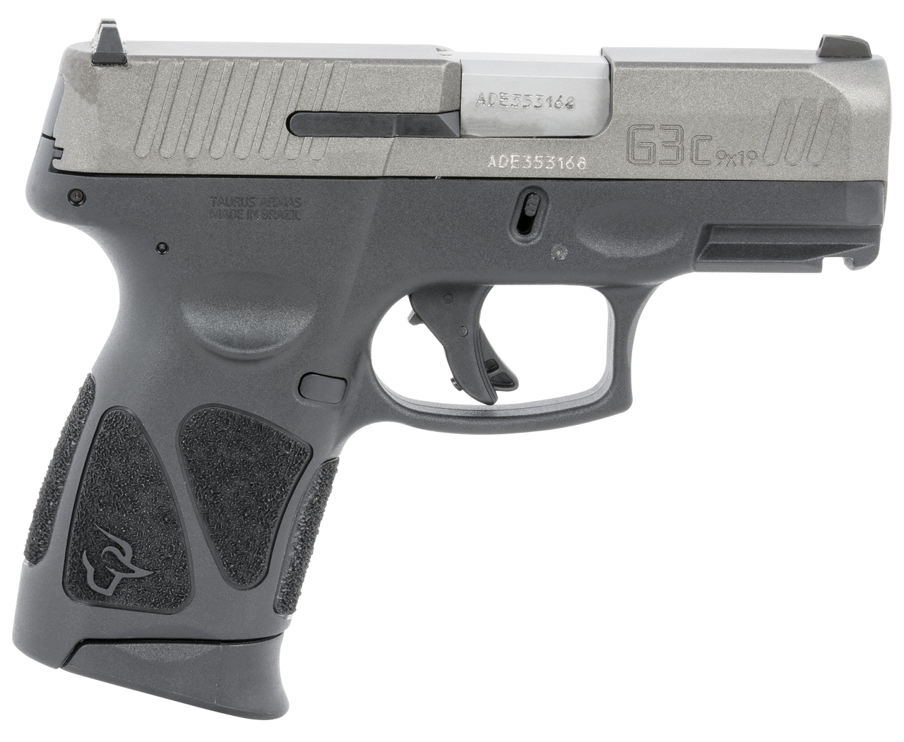 Taurus G3C 3.26" Barrel, Adjustable Rear, Tungsten/Black, 3x12rd Magazines - Concealed Carry Guns | The Gun Shop