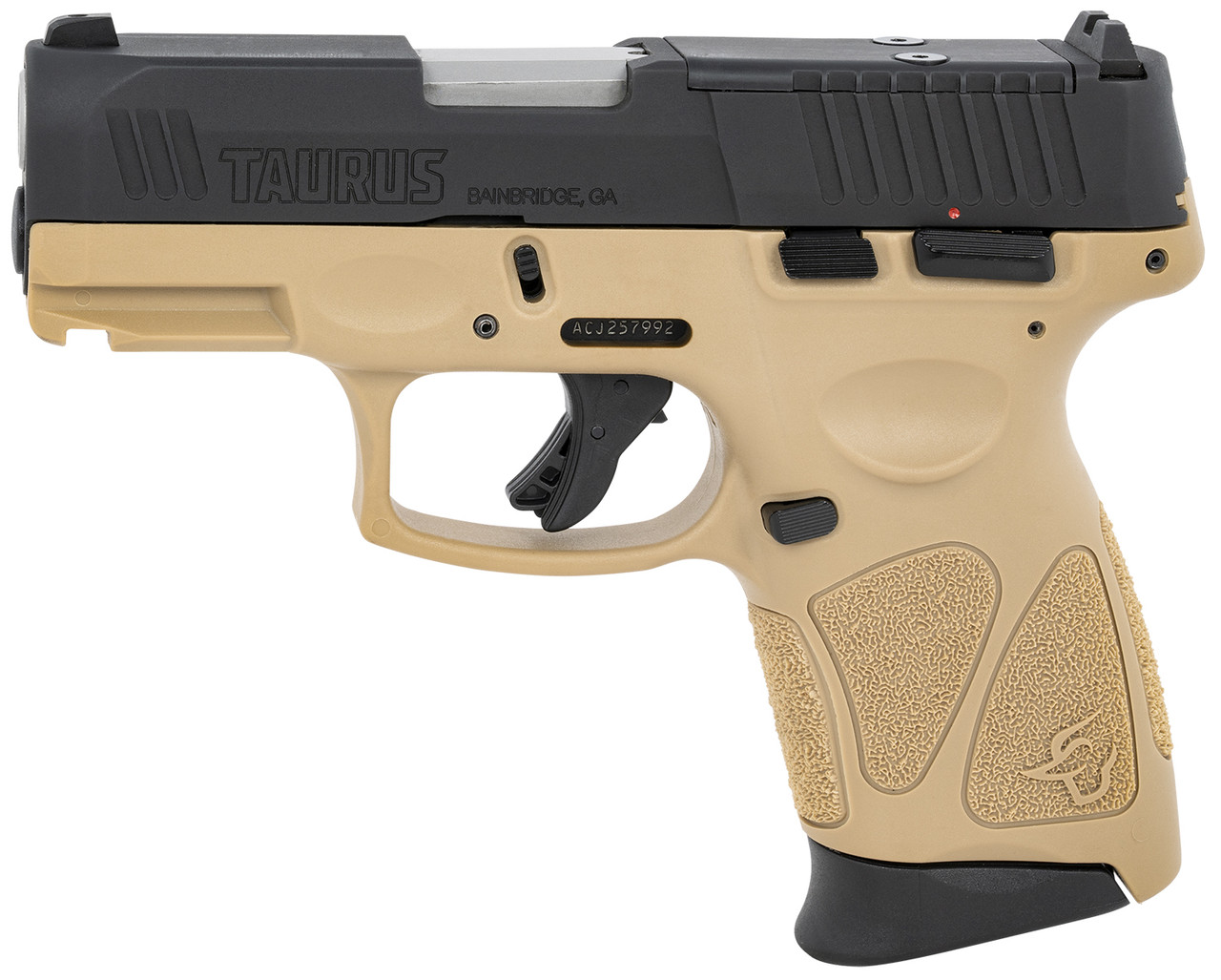 Taurus G3c TORO 9mm, 3.26" Barrel, Brown/Black, Manual Safety, 12rd - Concealed Carry Guns | The Gun Shop