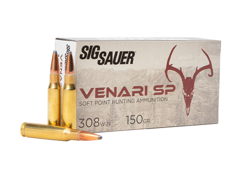 Sig Venari 308 Win 7.62x51mm 150gr, Soft Point, 20rd Box - Ammo | The Gun Shop