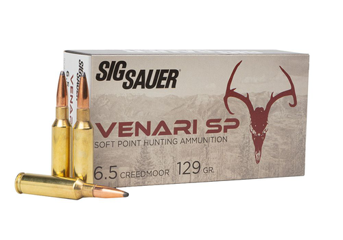 Sig Sauer Venari 6.5 Creedmoor, 129gr, Soft Point, 20rd Box - Ammo | The Gun Shop