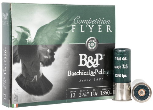 B&P Flyer Competition 12 Ga, 2.75", 1 1/4 oz, 7.5 Shot, 10rd Box - Ammo | The Gun Shop