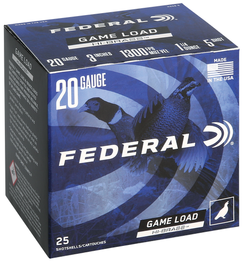 Federal Game-Shok 20 Ga, 3", 1 1/4 oz, 5 Shot, 25rd Box - Ammo | The Gun Shop