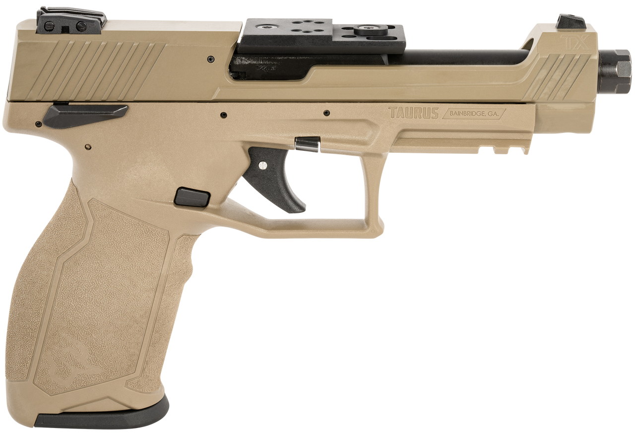 Taurus TX22 Competition 22 LR, 5.4" Threaded Barrell, Flat Dark Earth, Optic Ready, 16rd - Shooting Sports | The Gun Shop