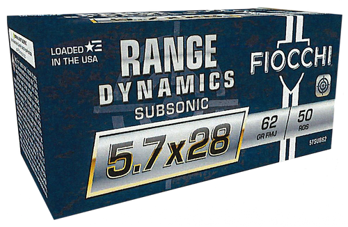 Fiocchi Range Dynamics 5.7x28mm, 62gr, Full Metal Jacket, 50Bx/10Cs - Ammo | The Gun Shop