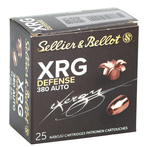 Sellier & Bellot XRG Defense 380 ACP, 77gr, Solid Copper Hollow Point, 25Bx/40Cs - Ammunition | The Gun Shop