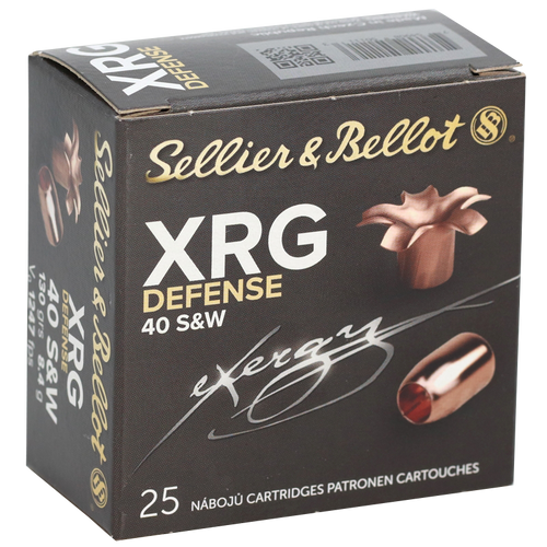 Sellier & Bellot XRG Defense 40 S&W, 130gr, Solid Copper Hollow Point, 25Bx/40Cs - Ammo | The Gun Shop