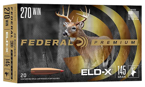 Federal Premium 270 Winchester, 145gr, ELD-X Polymer Tip, 20rd Box - Ammo | The Gun Shop