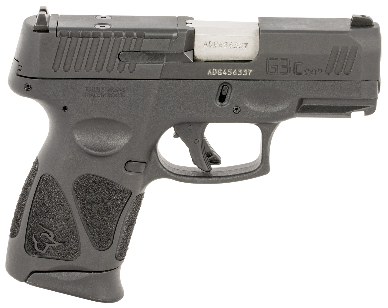 Taurus G3C 9mm, 3.20" Stainless Steel Barrel, Optic Cut Slide, Black Frame Picatinny Rail, 12rd - Concealed Carry Guns | The Gun Shop