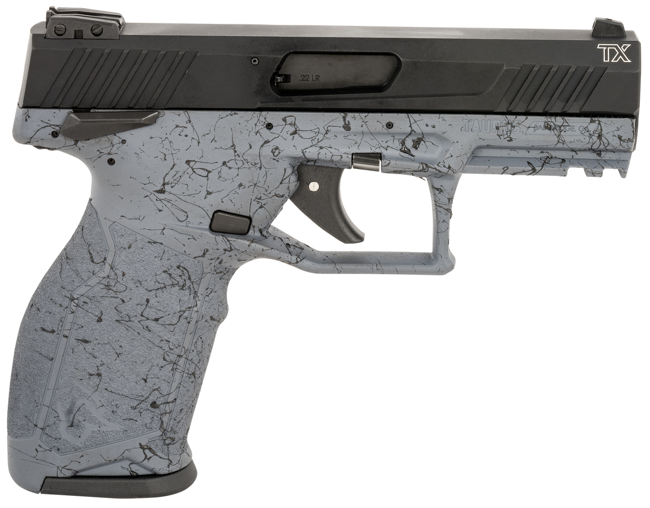 Taurus TX22 FS 22 LR, 4.1" Threaded Barrel, Gray Black Webbing, 10rd - Taurus | The Gun Shop