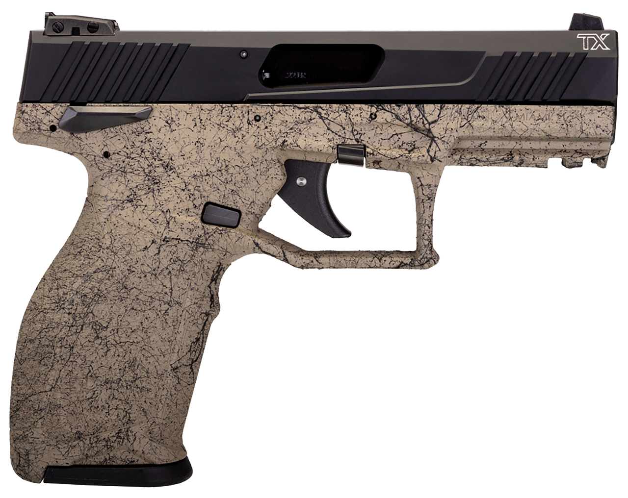 Taurus TX22 22 LR, 4" Barrel, FDE with Black Splatter, 10rd - Taurus | The Gun Shop