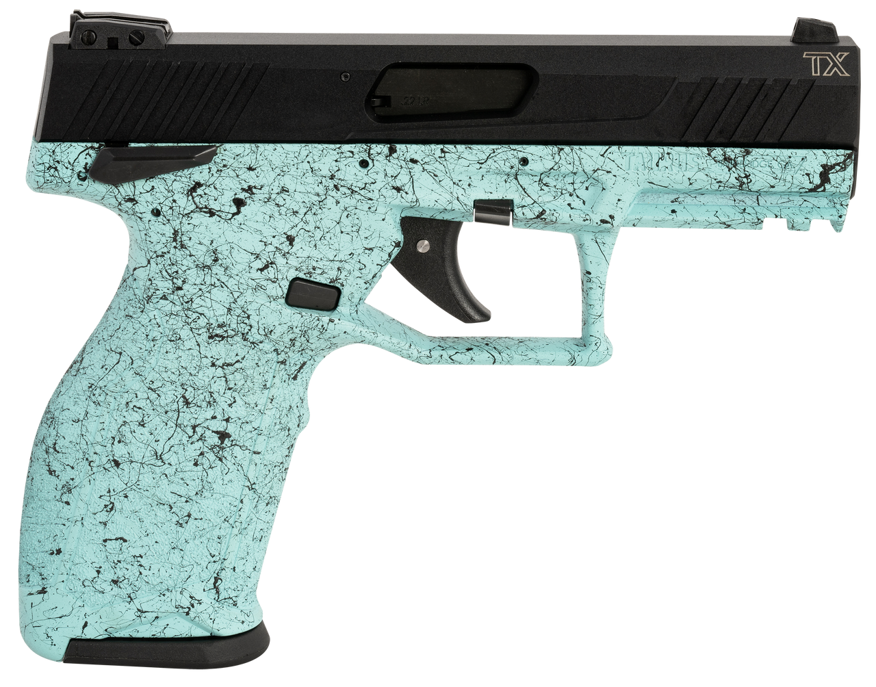 Taurus TX22 22 LR, 4" Threaded Barrel, Cyan Frame, Black Slide, 10rd - Taurus | The Gun Shop