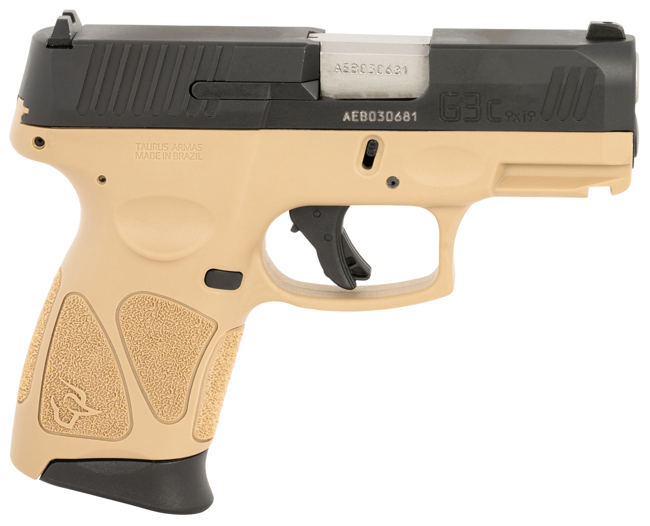 Taurus G3C 9mm, 3.26" Barrel, Tan Frame, Black Slide, 12rd - New for 2023 | The Gun Shop